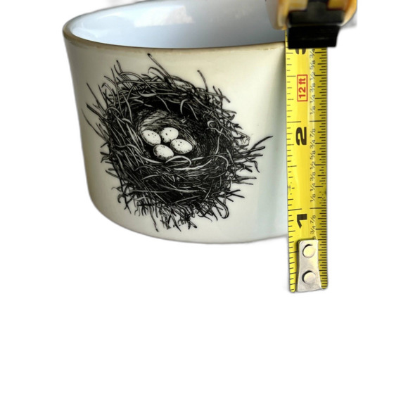 Mug for Coffee Soup Bird's Nest Graphic on Front and Black White Desk Organizer - Picture 2 of 4